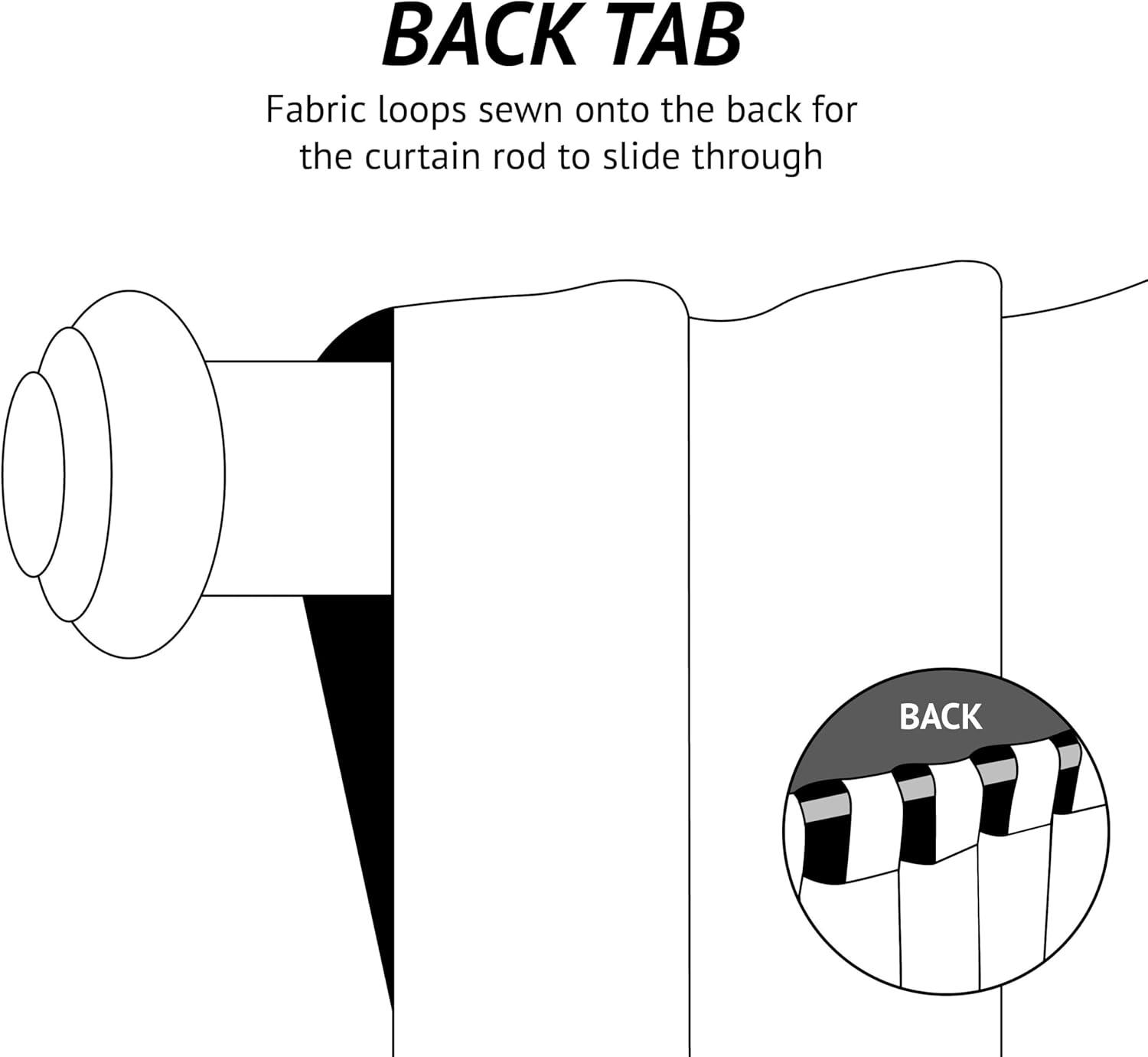 imageMartha Stewart Spellbound Blackout Lining Rod PocketBack Tab Window Curtain Panel Pair 95quot WhiteWhite