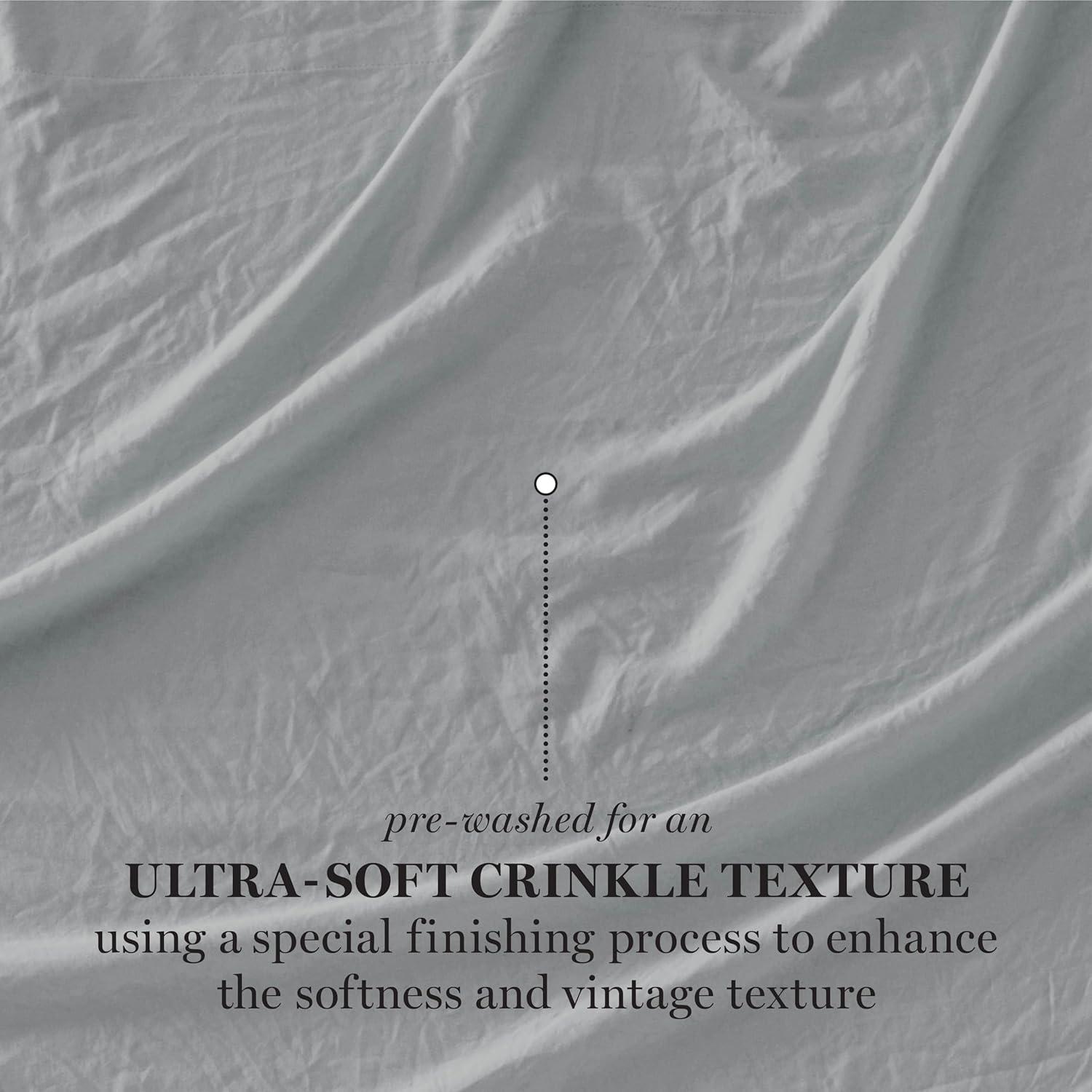 imageMartha Stewart Ultra Soft Brushed and Washed Microfiber 4 Piece Sheet Set Easy Care Deep Pocket Comfy Sheets 1 Flat Sheet 1 Fitted Sheet 2 Std Pillowcases Queen Size White ampamp Blush PinkUltimate Gray