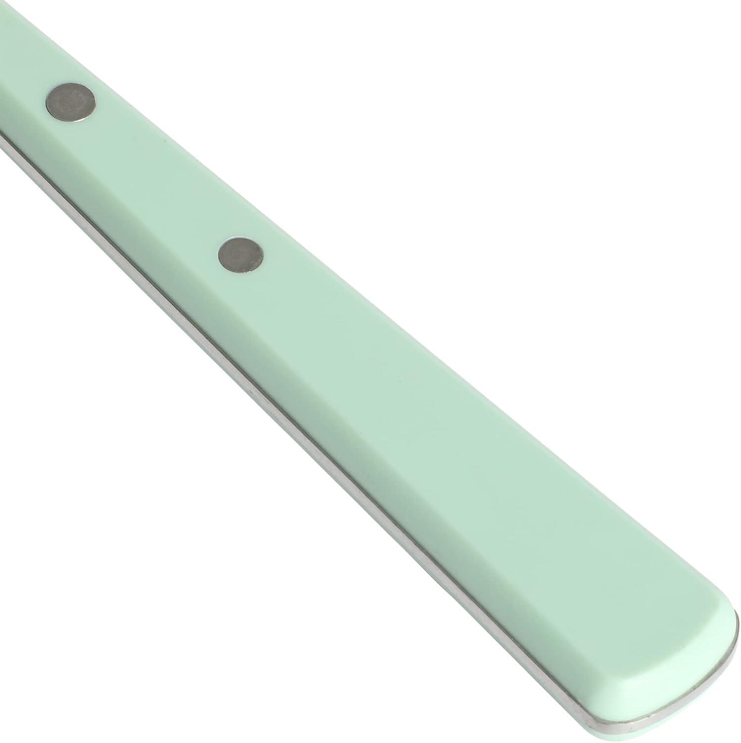 imageMartha Stewart Watercliffe 16 pc Flatware Silverware Set Stainless Steel Utensils Forks Spoons Knives Service for 4 LinenWatercliffe Martha Blue