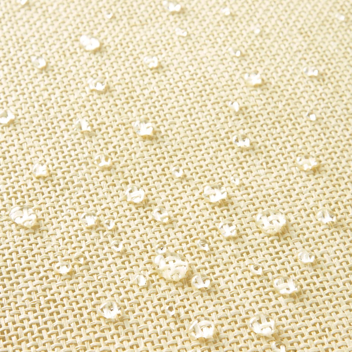 imageMartha Stewart Woven Water Resistant Lindos Placemat Set 6Pack 15quot Round BeigeBeige