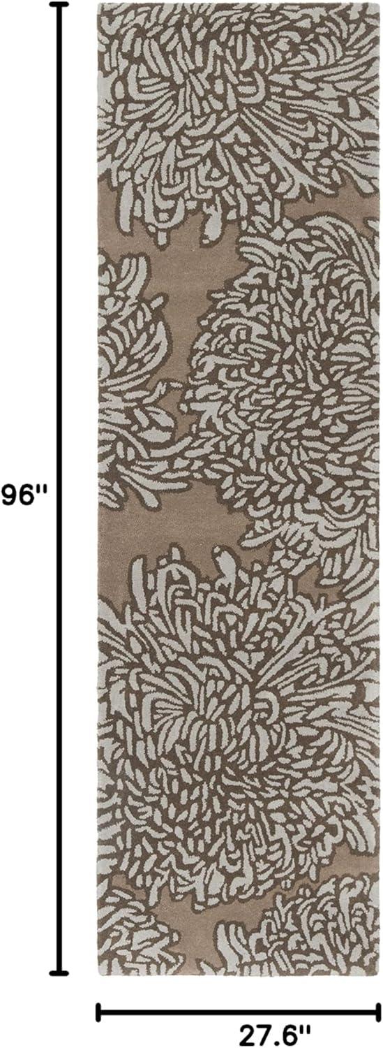 imageMartha Stewart x SAFAVIEH Area Rug Collection 23quot x 8 Runner Malted Handmade Wool Ideal for Living Room Bedroom Foyer Hallway MSR4542ADriftwoodGrey