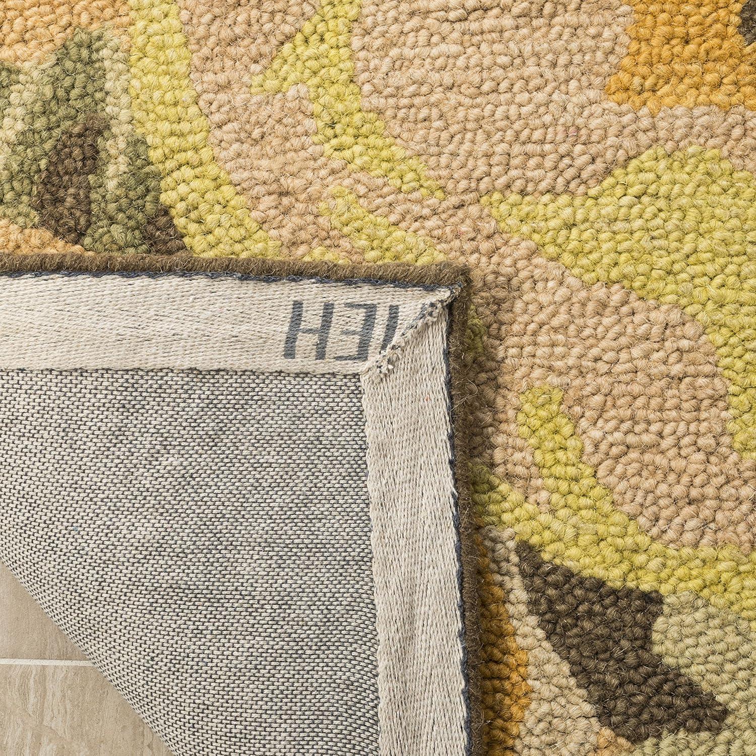 imageMartha Stewart x SAFAVIEH Area Rug Collection  3 x 5 Red Handmade Wool Ideal for Living Room Bedroom Foyer Accent Space MSR4872AGold