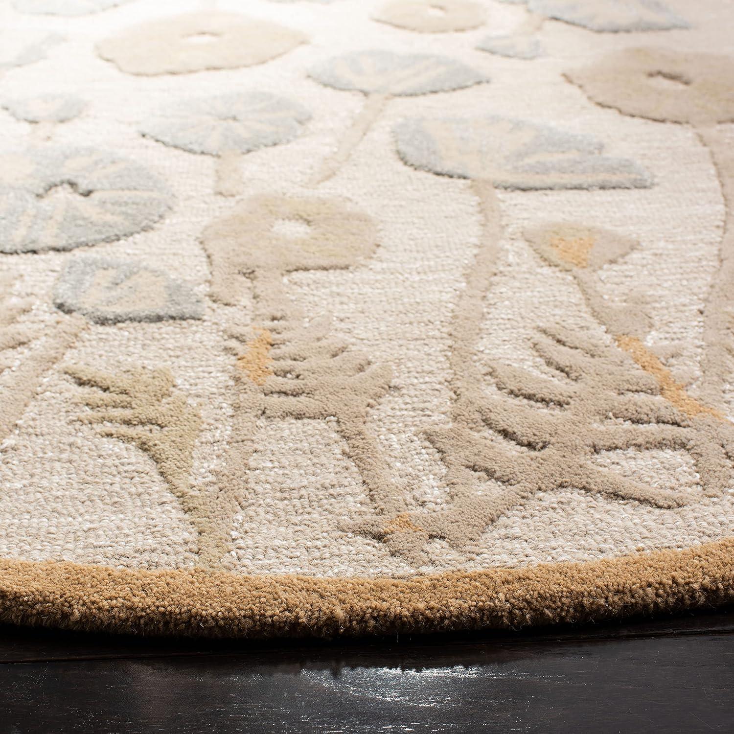 imageMartha Stewart x SAFAVIEH Area Rug Collection  4 x 6 Cayenne Red Handmade Wool ampamp Viscose Ideal for Living Room Foyer Bedroom Accent Space MSR3627BNutshellBrown