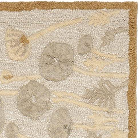 imageMartha Stewart x SAFAVIEH Area Rug Collection  4 x 6 Cayenne Red Handmade Wool ampamp Viscose Ideal for Living Room Foyer Bedroom Accent Space MSR3627BNutshellBrown