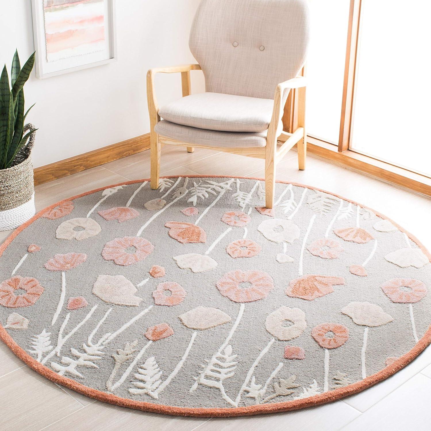 imageMartha Stewart x SAFAVIEH Area Rug Collection  4 x 6 Cayenne Red Handmade Wool ampamp Viscose Ideal for Living Room Foyer Bedroom Accent Space MSR3627BAzurite Blue