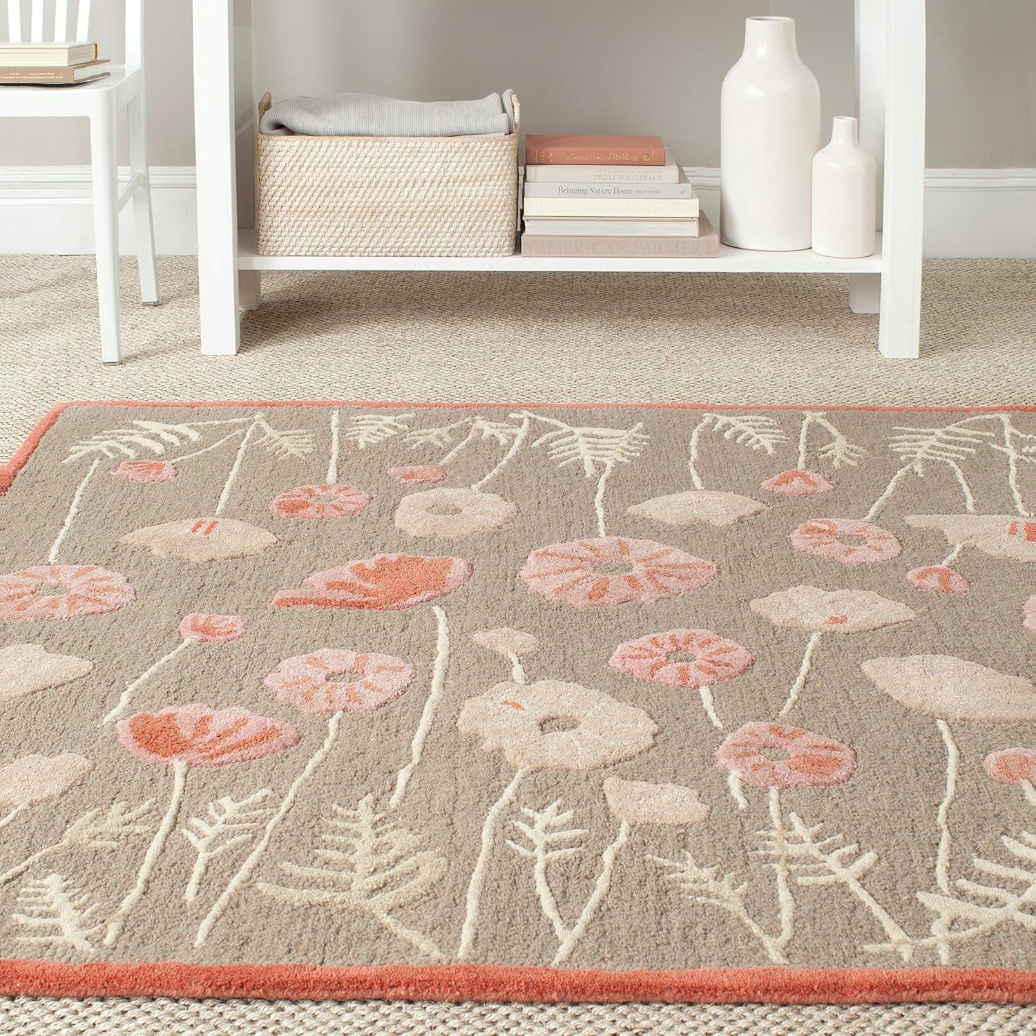 imageMartha Stewart x SAFAVIEH Area Rug Collection  4 x 6 Cayenne Red Handmade Wool ampamp Viscose Ideal for Living Room Foyer Bedroom Accent Space MSR3627BCayenne Red