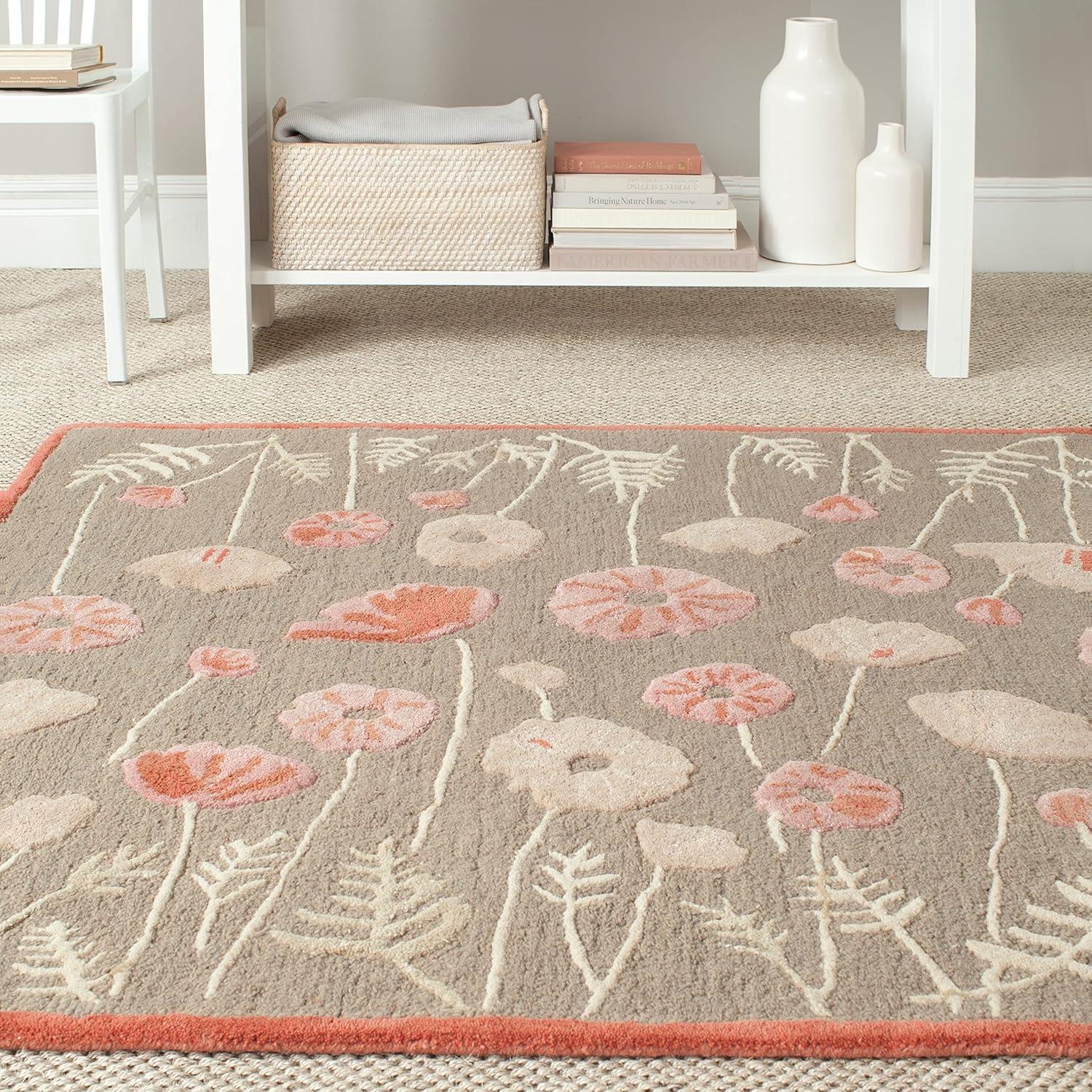 imageMartha Stewart x SAFAVIEH Area Rug Collection  4 x 6 Cayenne Red Handmade Wool ampamp Viscose Ideal for Living Room Foyer Bedroom Accent Space MSR3627BCayenne Red