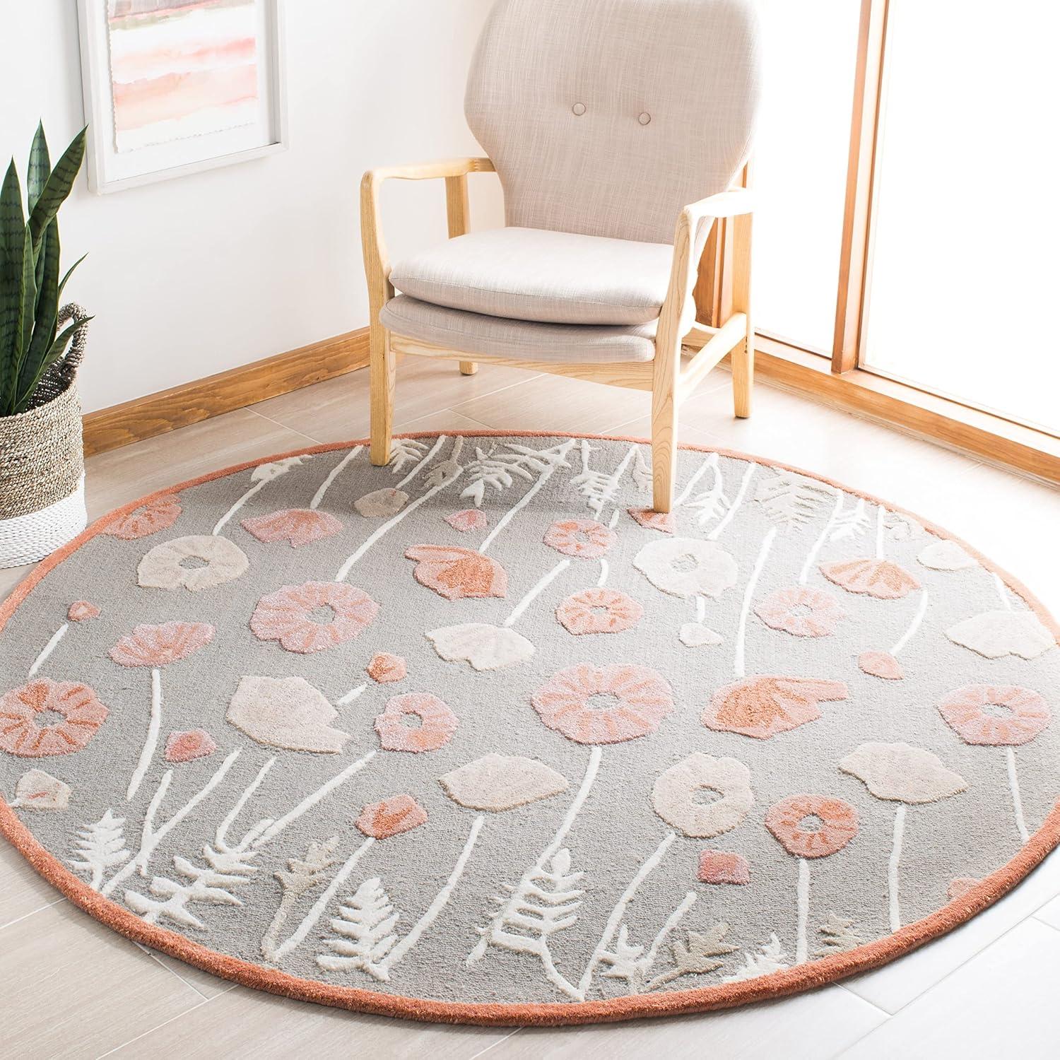 imageMartha Stewart x SAFAVIEH Area Rug Collection  4 x 6 Cayenne Red Handmade Wool ampamp Viscose Ideal for Living Room Foyer Bedroom Accent Space MSR3627BAzurite Blue