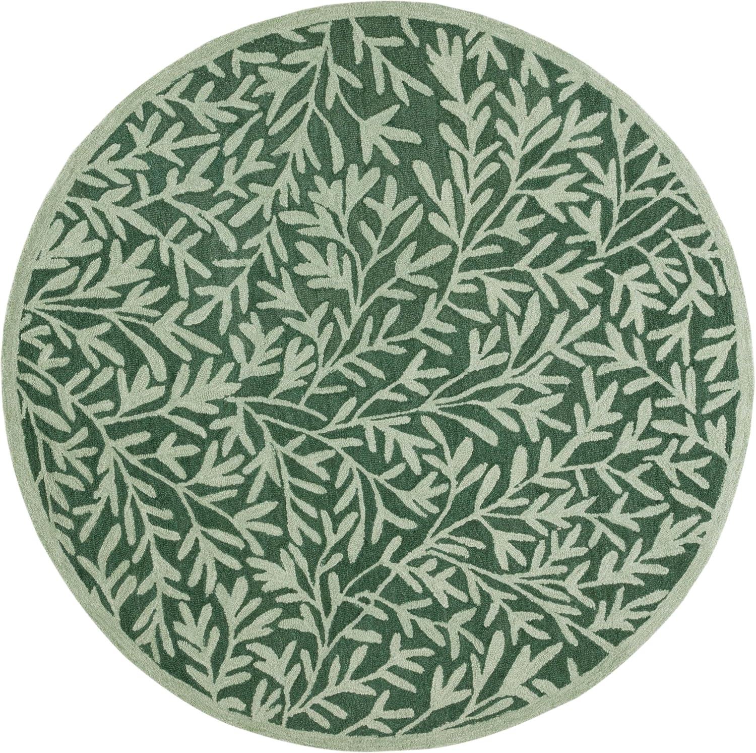 imageMartha Stewart x SAFAVIEH Area Rug Collection 5 x 8 Green Handmade Wool Ideal for Living Room Bedroom Office Dining Space MSR3527YGreen