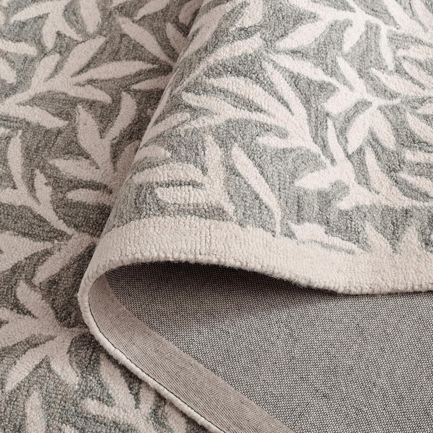 imageMartha Stewart x SAFAVIEH Area Rug Collection 5 x 8 Green Handmade Wool Ideal for Living Room Bedroom Office Dining Space MSR3527YGreyIvory