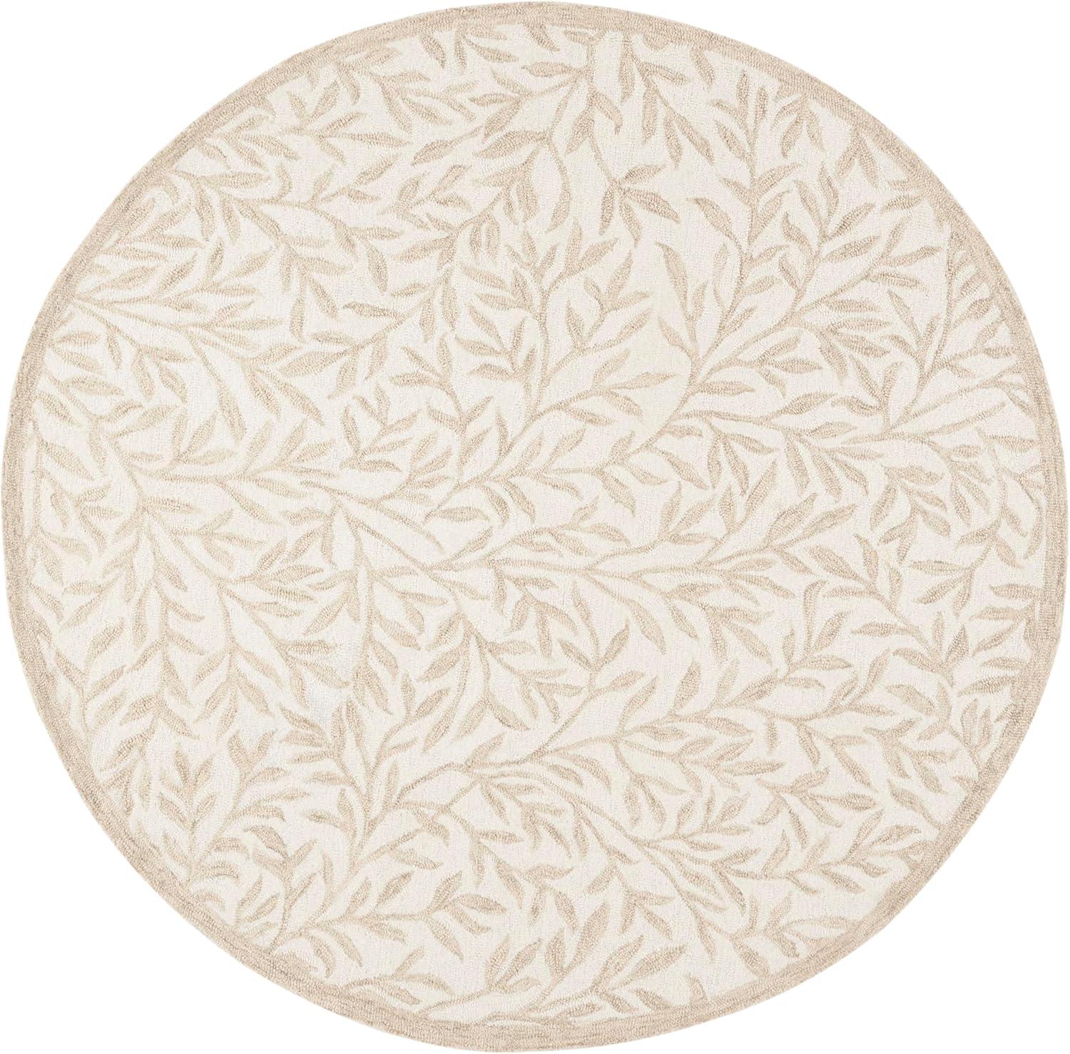 imageMartha Stewart x SAFAVIEH Area Rug Collection 5 x 8 Green Handmade Wool Ideal for Living Room Bedroom Office Dining Space MSR3527YIvoryBeige