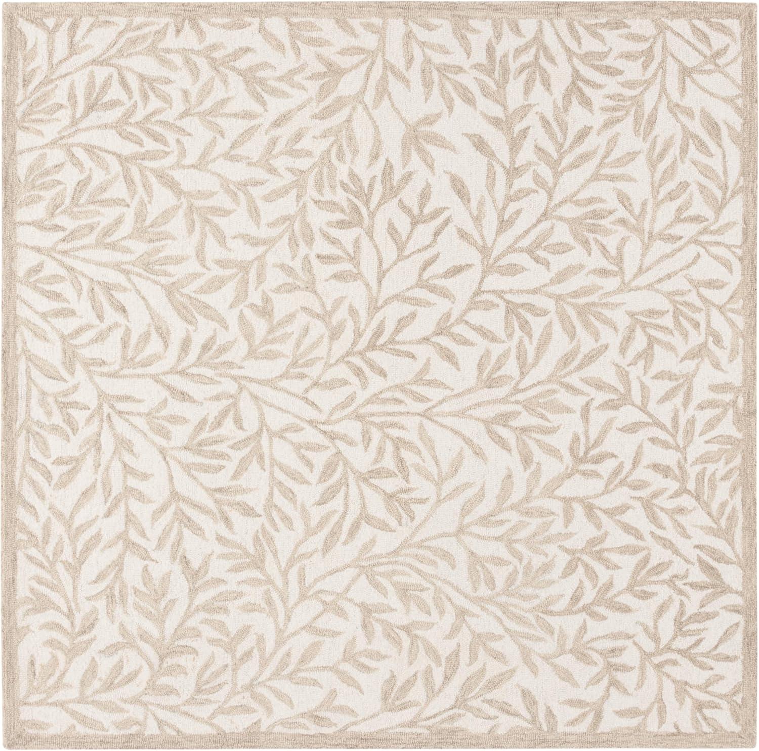 imageMartha Stewart x SAFAVIEH Area Rug Collection 5 x 8 Green Handmade Wool Ideal for Living Room Bedroom Office Dining Space MSR3527YIvoryBeige