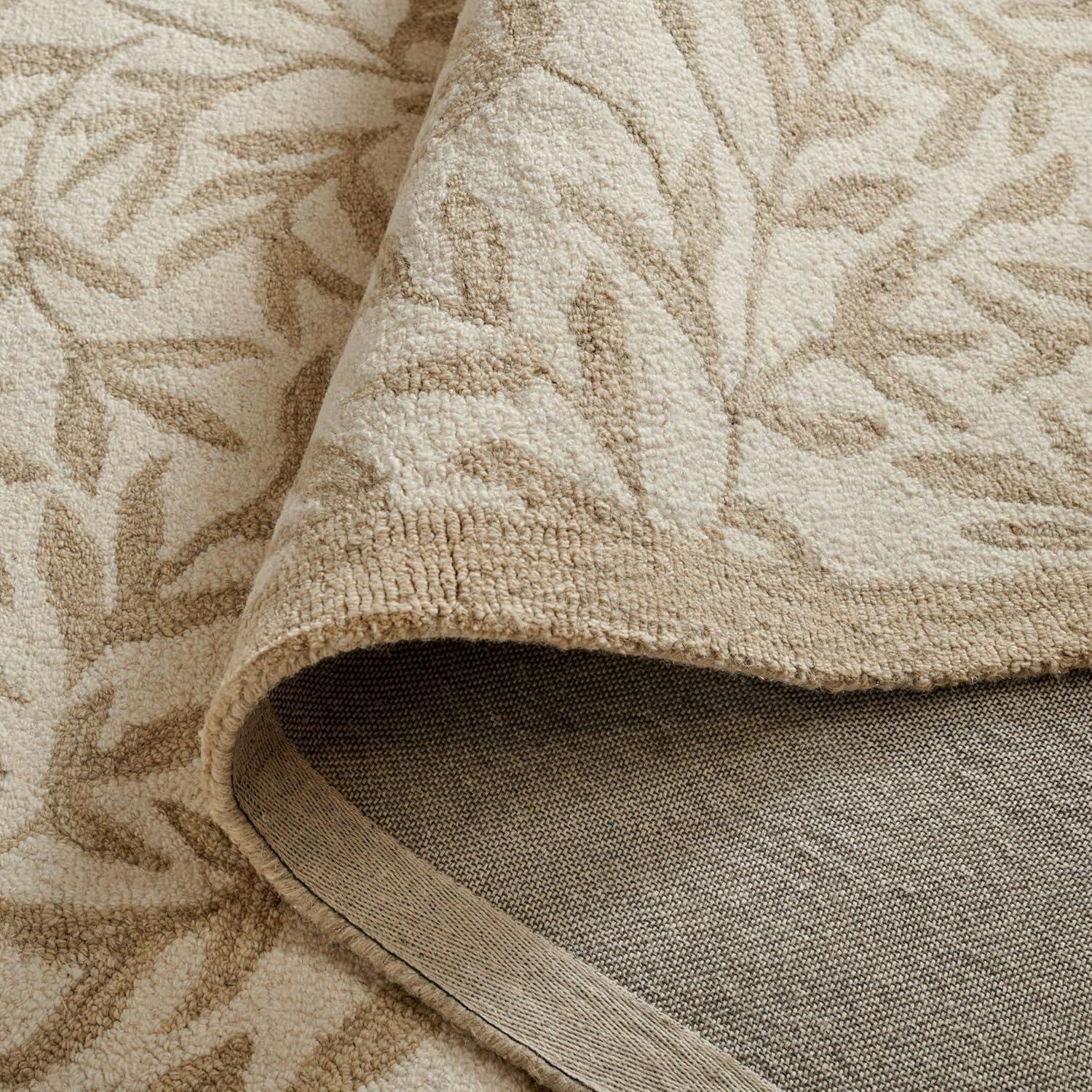 imageMartha Stewart x SAFAVIEH Area Rug Collection 5 x 8 Green Handmade Wool Ideal for Living Room Bedroom Office Dining Space MSR3527YIvoryBeige