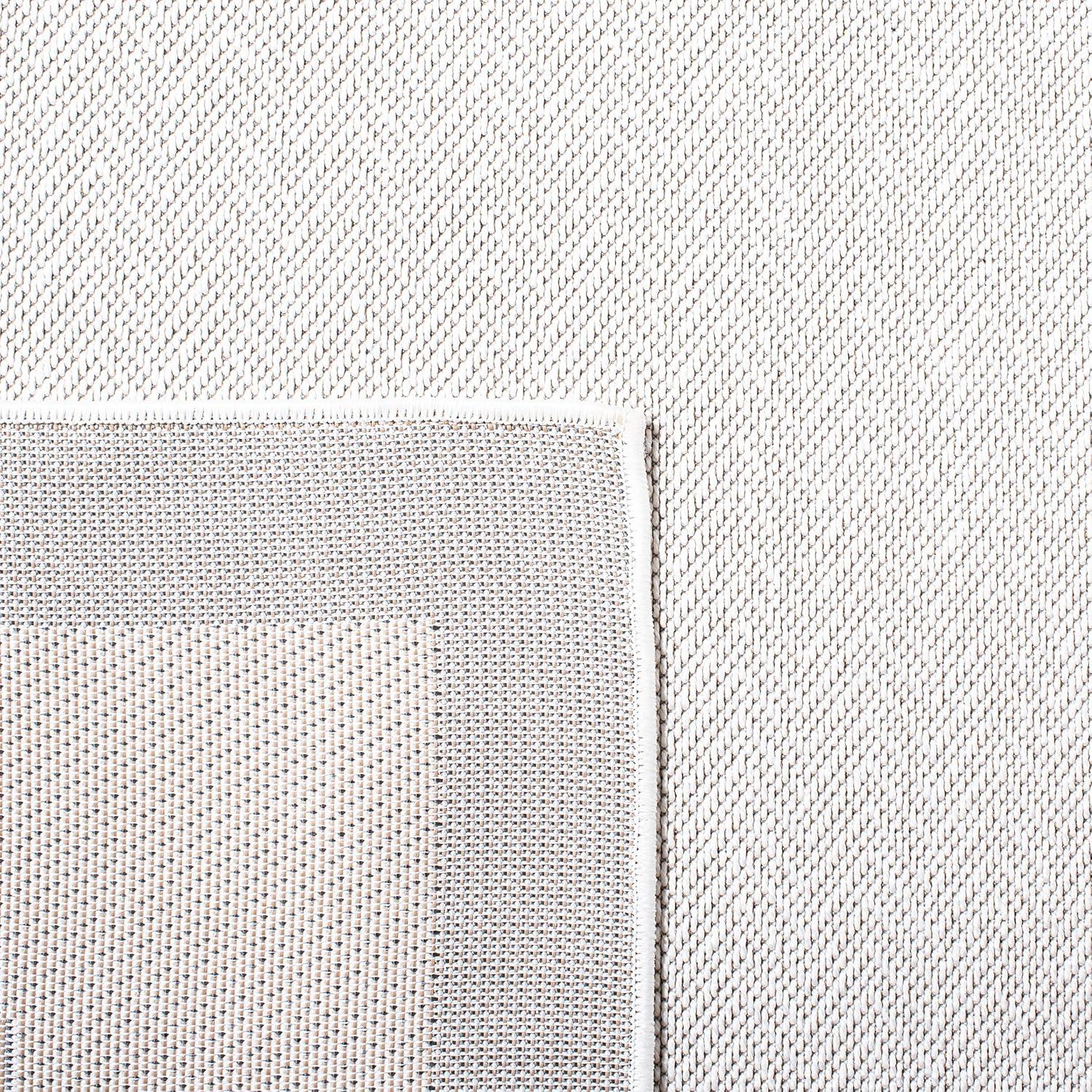 imageMartha Stewart x SAFAVIEH Outdoor Area Rug Collection  55quot x 77quot Ivory ampamp Beige Weather Resistant ampamp Washable Ideal for Patio Backyard Mudroom Deck Dining Space MSRO317BIvoryGrey