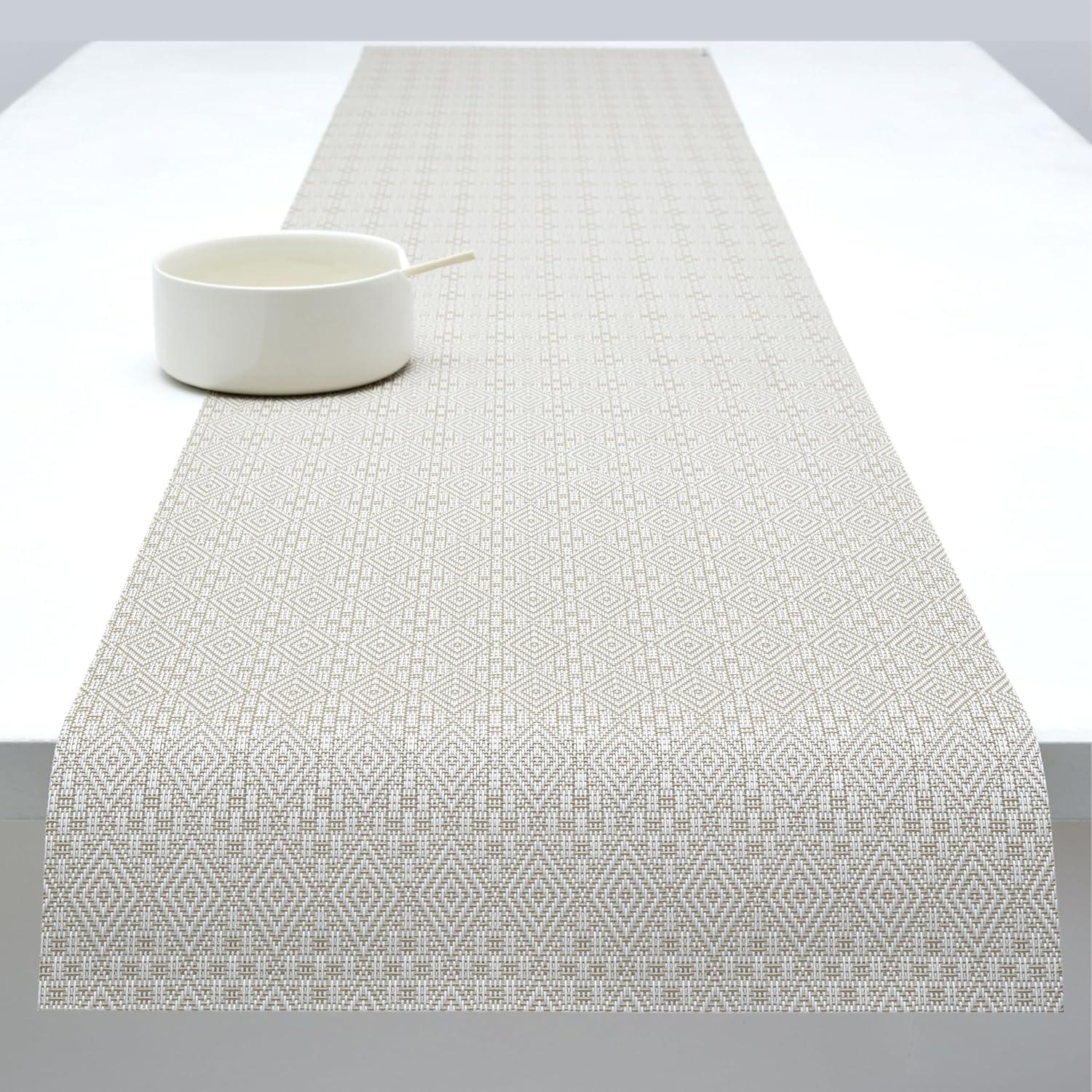 imageMartha by Martha Stewart  Chilewich Boxwood Table Runner in Burnt Coral  Easy Care Woven Textile  IndoorOutdoor  StainFade Resistant  14quot x 72quotFlax