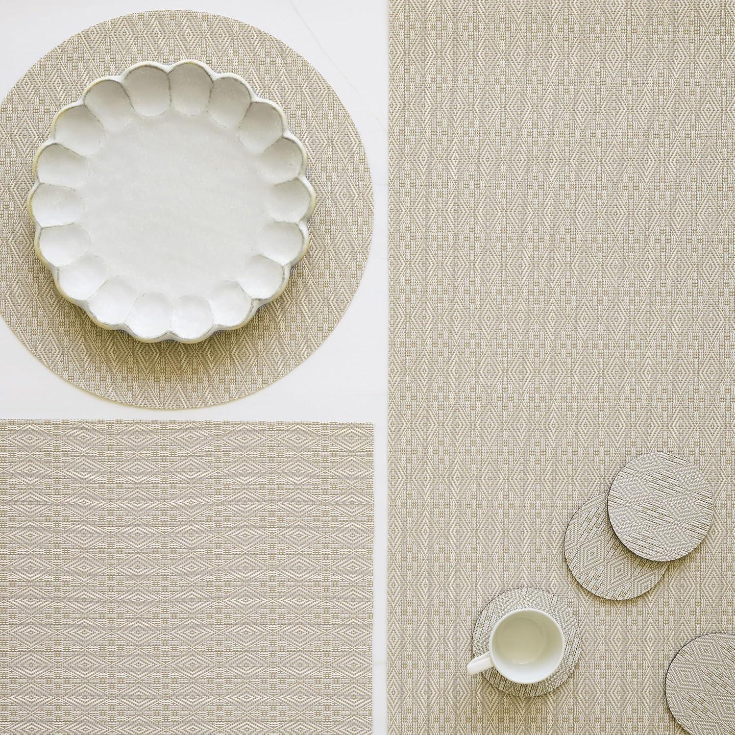 imageMartha by Martha Stewart  Chilewich Boxwood Table Runner in Burnt Coral  Easy Care Woven Textile  IndoorOutdoor  StainFade Resistant  14quot x 72quotFlax