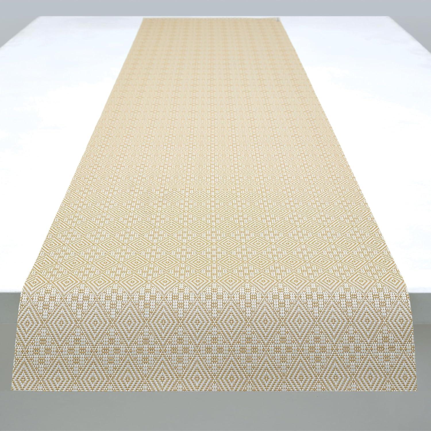 imageMartha by Martha Stewart  Chilewich Boxwood Table Runner in Burnt Coral  Easy Care Woven Textile  IndoorOutdoor  StainFade Resistant  14quot x 72quotWheat