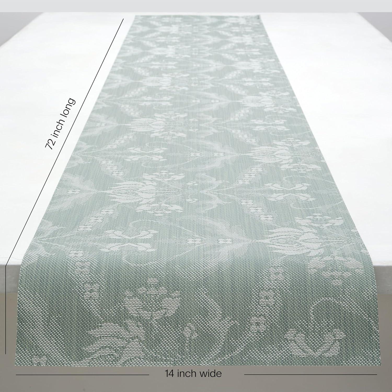 imageMartha by Martha Stewart  Chilewich Damask Table Runner in Abalone  Easy Care Woven Textile  IndoorOutdoor  StainFade Resistant  14quot x 72quotAbalone
