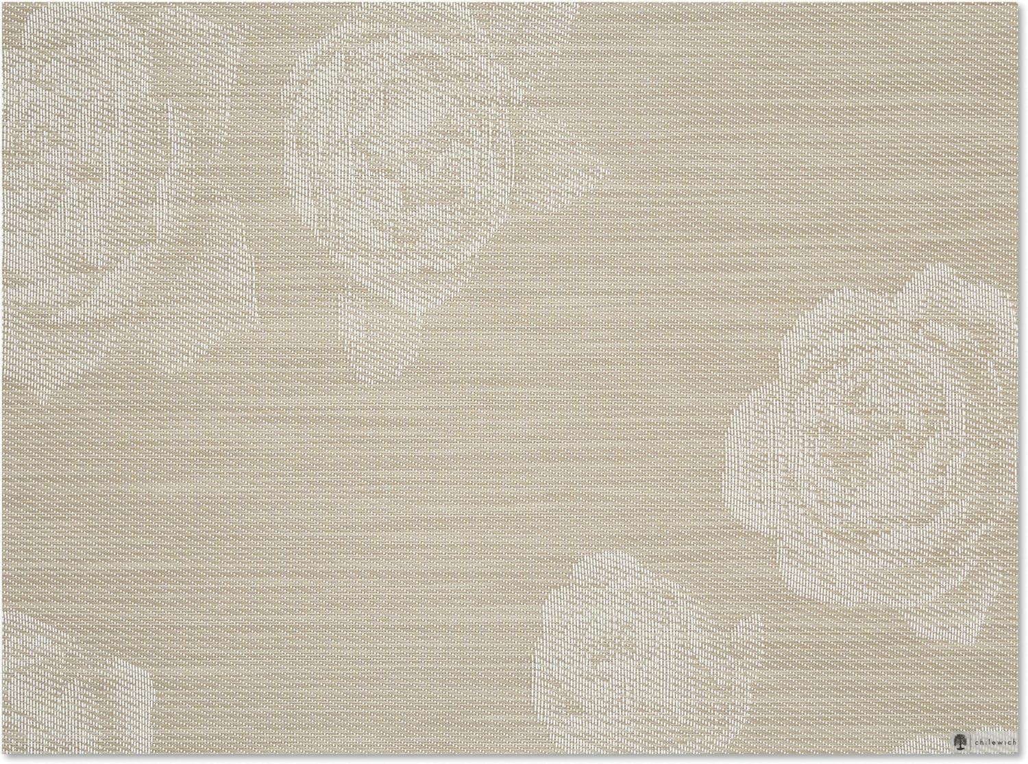 imageMartha by Martha Stewart  Chilewich Rosette Placemats in Burnt Coral  Set of 4  Easy Care Woven Tabletop Textiles  IndoorOutdoor  185quot x 135quot RectangleFlax