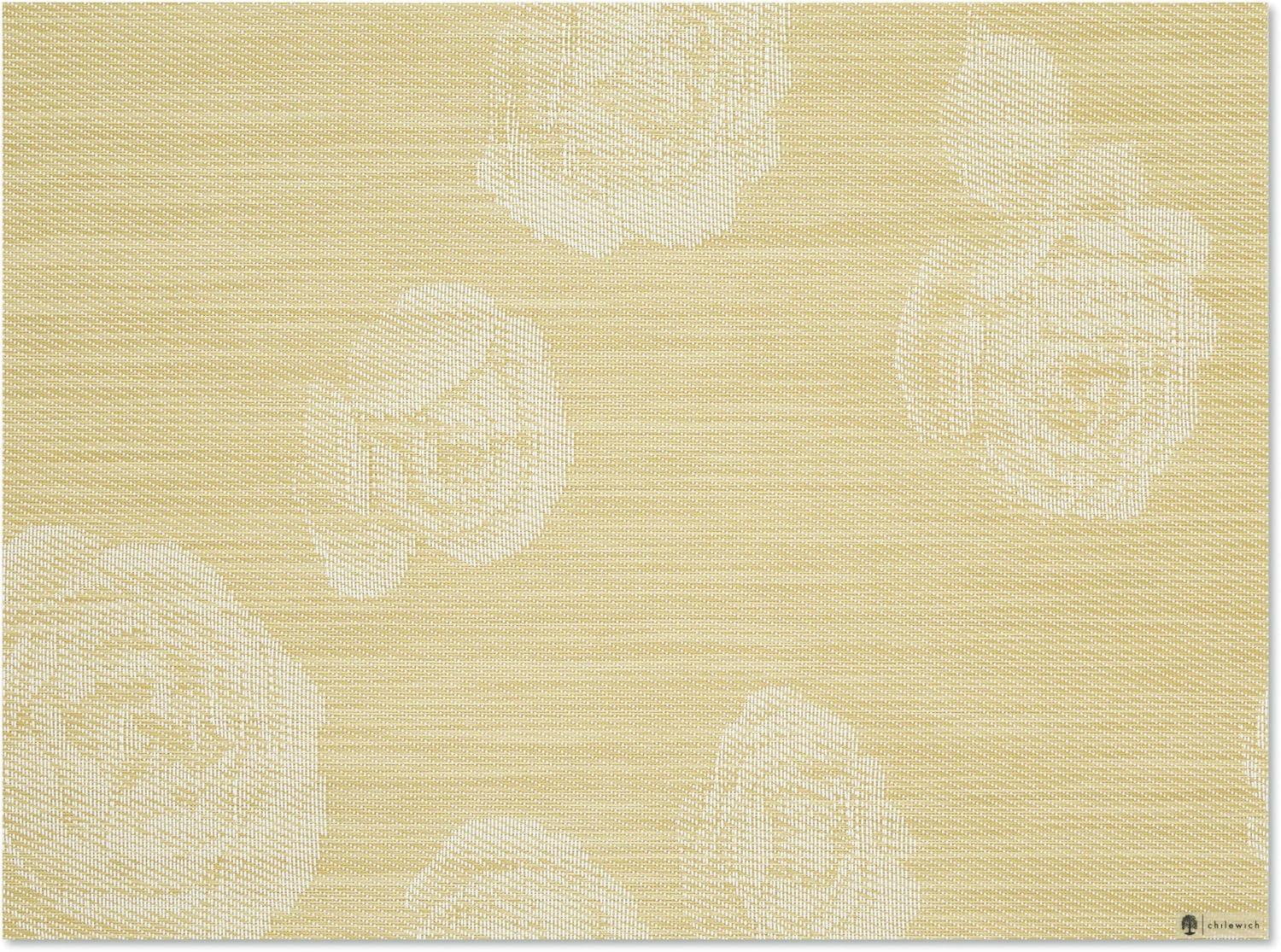 imageMartha by Martha Stewart Chilewich Rosette Placemats in Burnt Coral Set of 4 Easy Care Woven Tabletop Textiles IndoorOutdoor 185quot x 135quot RectangleWheat