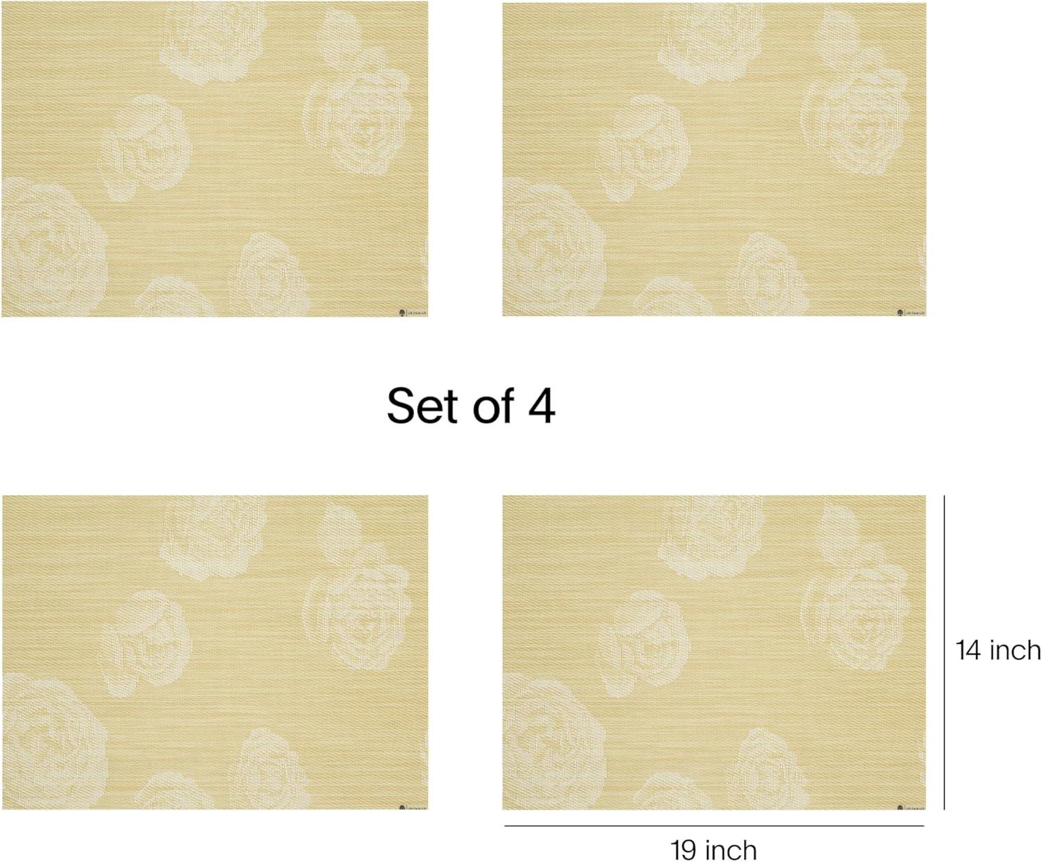 imageMartha by Martha Stewart Chilewich Rosette Placemats in Burnt Coral Set of 4 Easy Care Woven Tabletop Textiles IndoorOutdoor 185quot x 135quot RectangleWheat