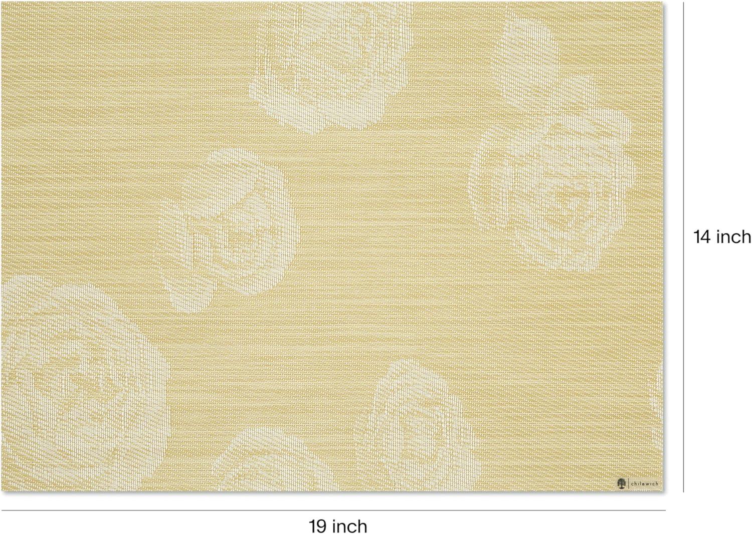 imageMartha by Martha Stewart Chilewich Rosette Placemats in Burnt Coral Set of 4 Easy Care Woven Tabletop Textiles IndoorOutdoor 185quot x 135quot RectangleWheat