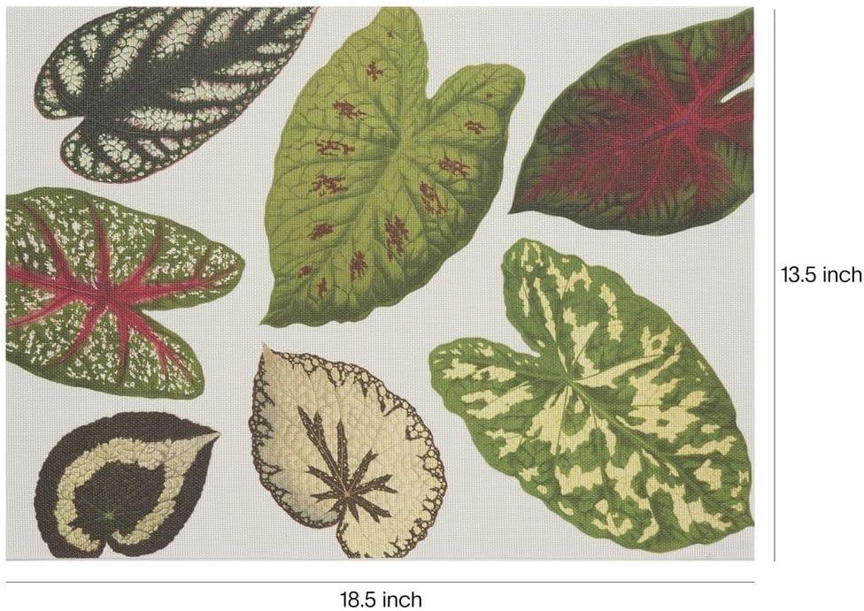 imageMartha by Martha Stewart Chilewich Scattered Leaf Placemat Set of 4 Easy Care Woven Tabletop Textile IndoorOutdoor 185quot x 135quot Rectangle