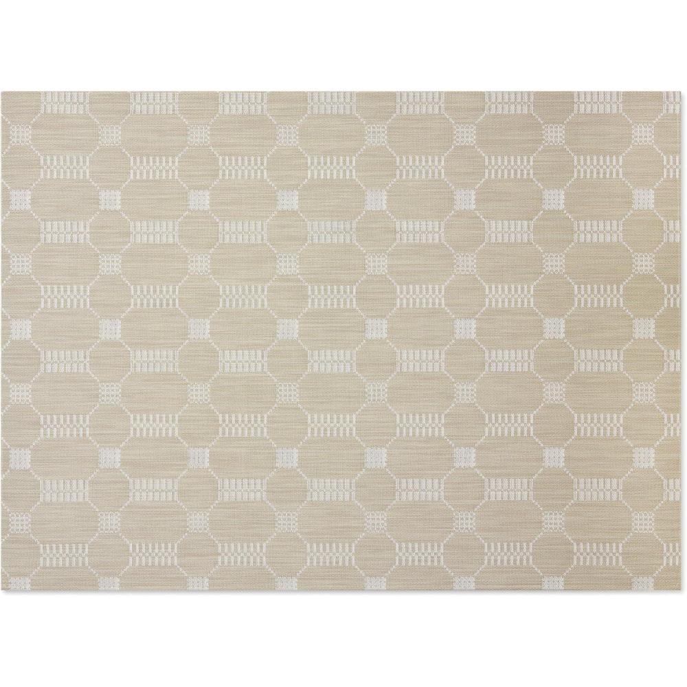 imageChilewich Martha by Martha Stewart Coverlet Rug in Abalone 23quotx36quot  Easy Care  Premium IndoorOutdoor Floor Mat for Entry Kitchen Bath Pool with NonSlip BackingFlax