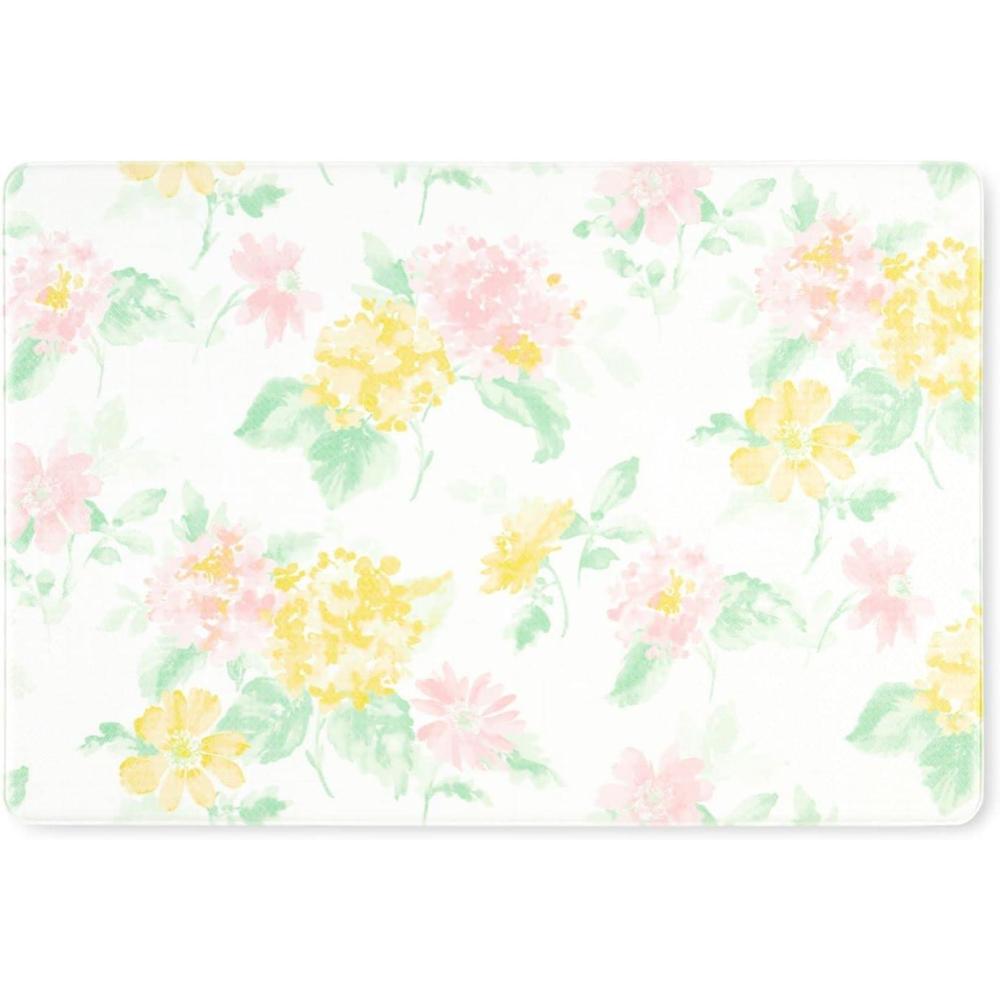 imageMartha Stewart Amber Floral Daisy Stripe Reverisble Water Resistant Kitchen Mat BluePurple 20quotx30quotPinkYellowGreen
