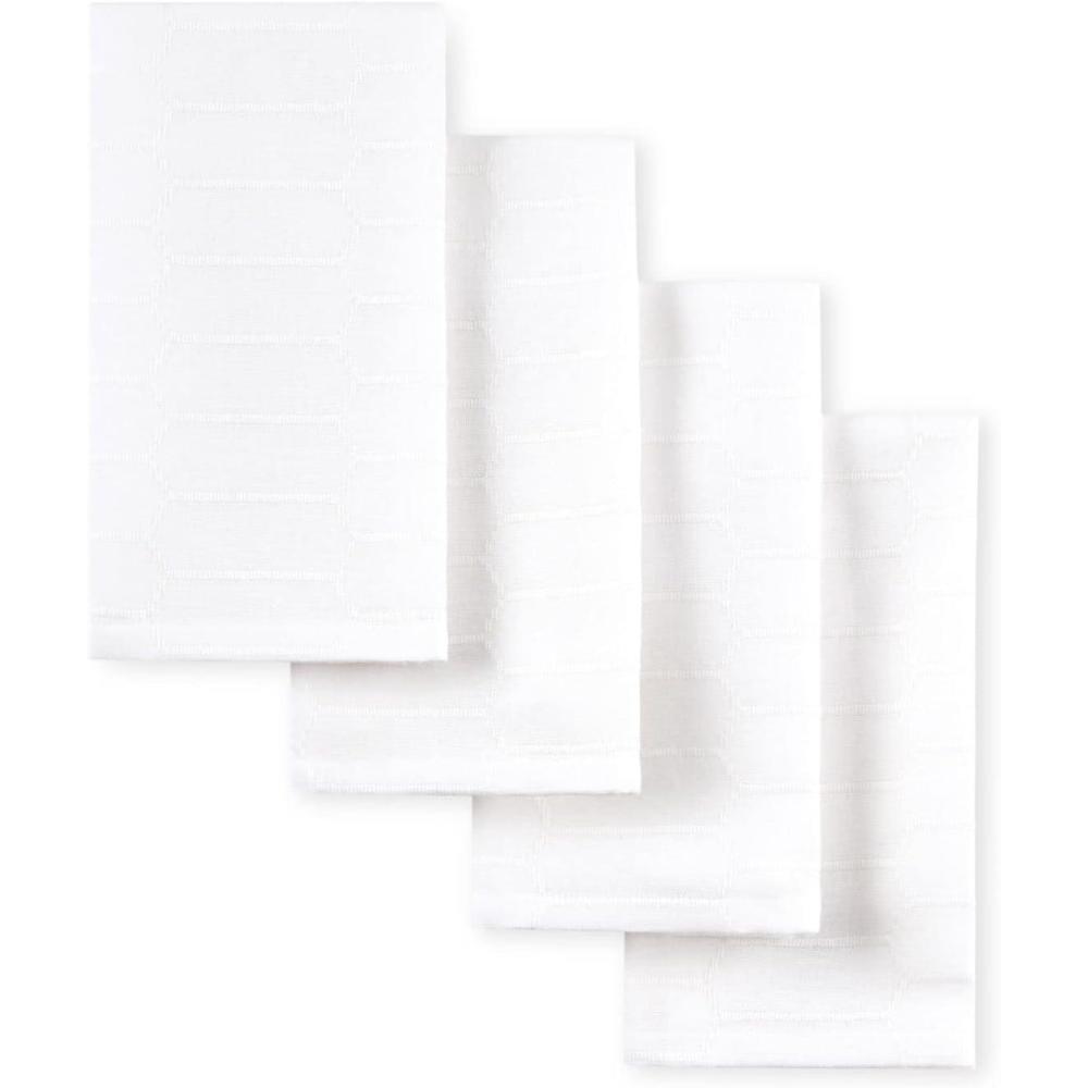 imageMartha Stewart Honeycomb Modern Farmhouse Napkin 4Pack Set Blue 19quotx19quotWhite