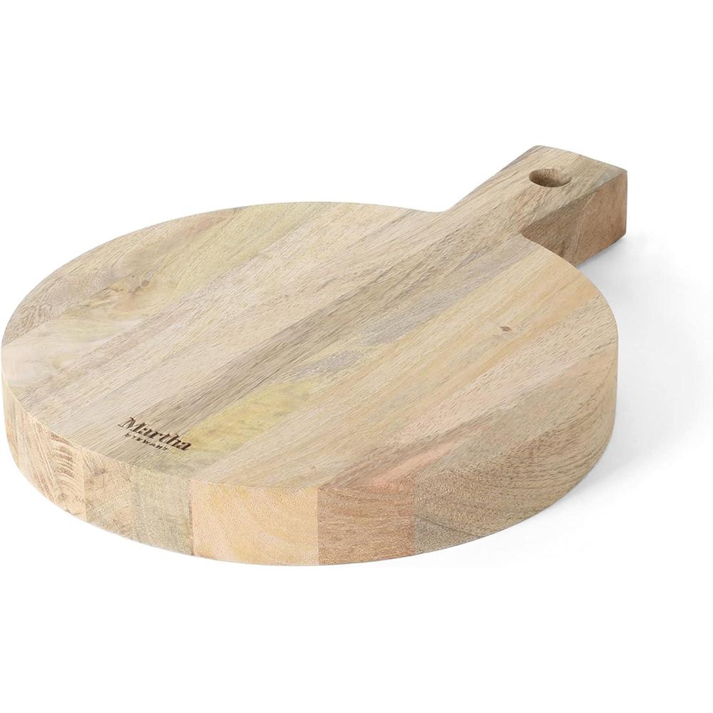 imageMartha Stewart Kindale 14quot x 10quot Cutting Charcuterie Board Round Mango Wood