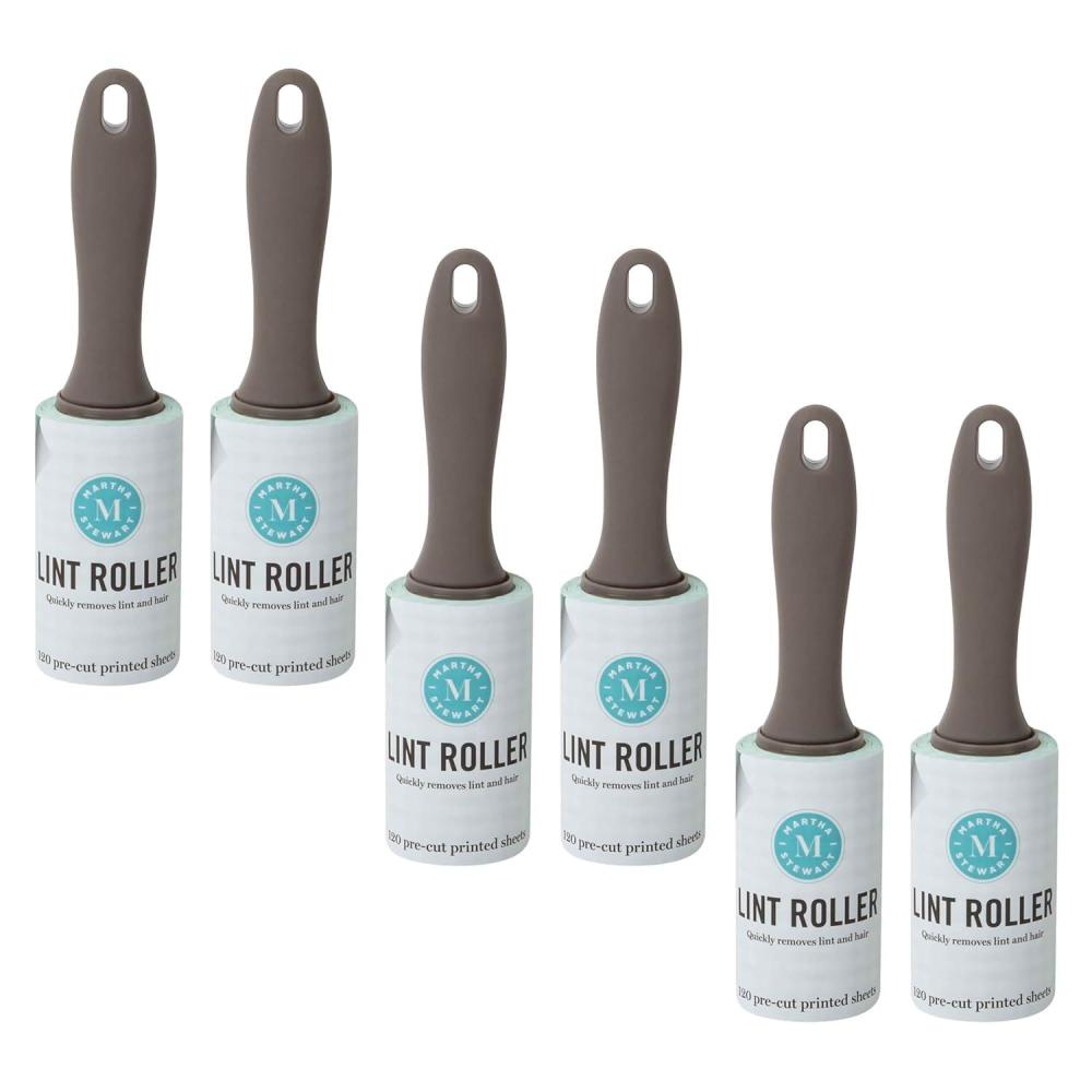 imageMartha Stewart Lint Rollers Gingham Pattern 120 Sheets Per Roll 6 Count  Extra Sticky Lint Remover for Clothes Upholstery ampamp More