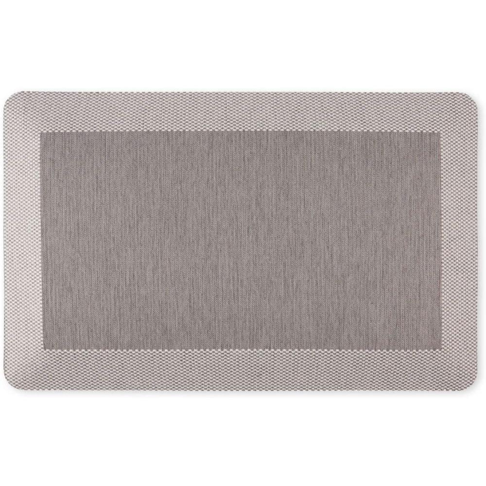 imageMartha Stewart Mira Modern Heathered AntiFatigue AirInfused Kitchen Mat Coffee Brown 196quotx32quotGrey