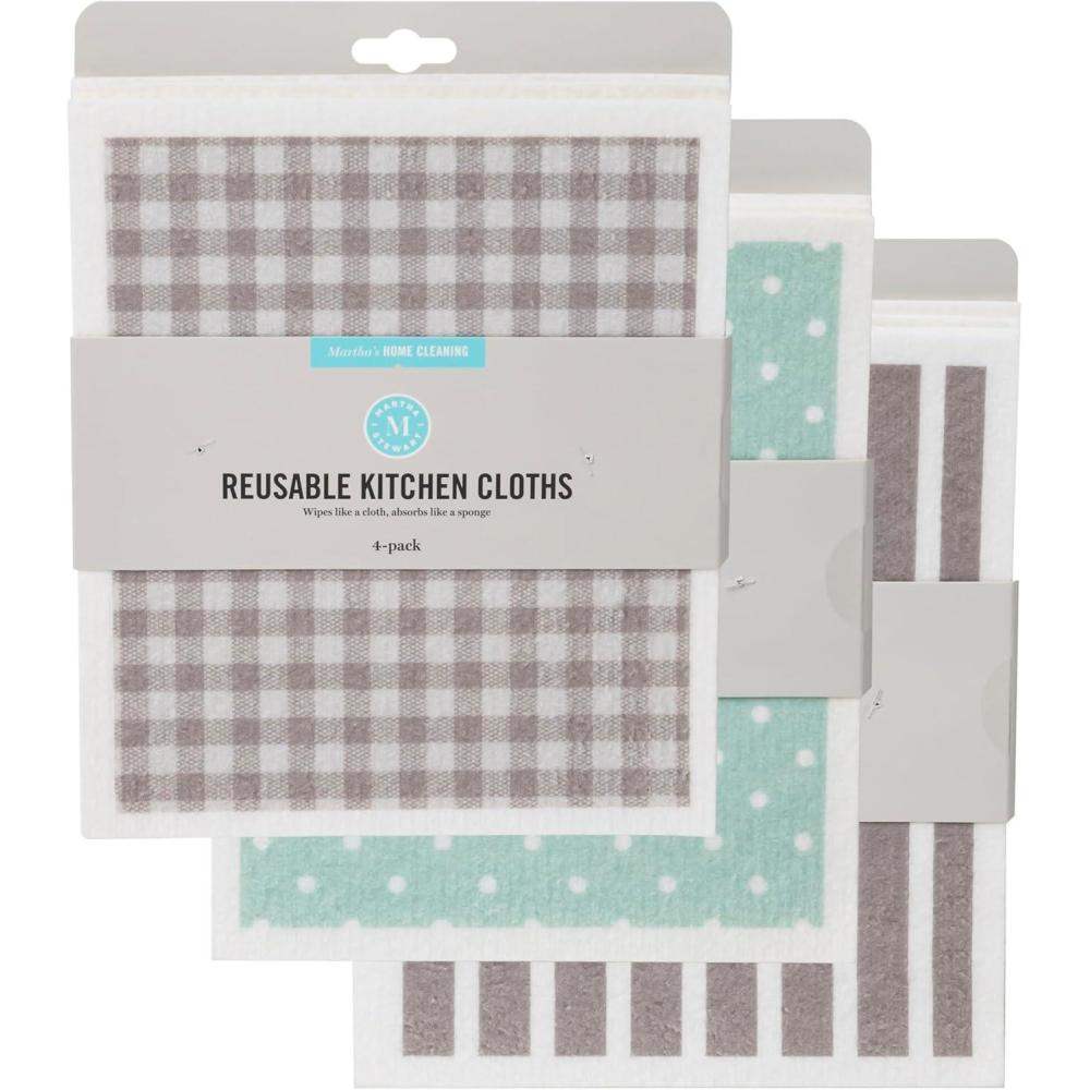 imageMartha Stewart Swedish Kitchen Absorbent Sponge Dish Cloths Polka Dots 8 CountMulticolor