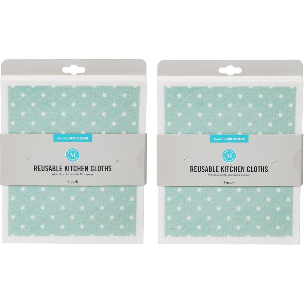 imageMartha Stewart Swedish Kitchen Absorbent Sponge Dish Cloths Polka Dots 8 CountPolka Dots