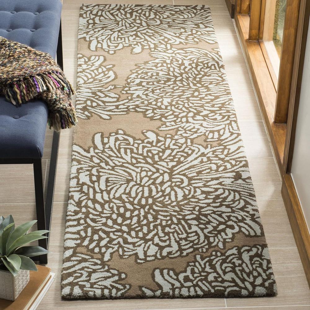 imageMartha Stewart x SAFAVIEH Area Rug Collection 23quot x 8 Runner Malted Handmade Wool Ideal for Living Room Bedroom Foyer Hallway MSR4542ADriftwoodGrey