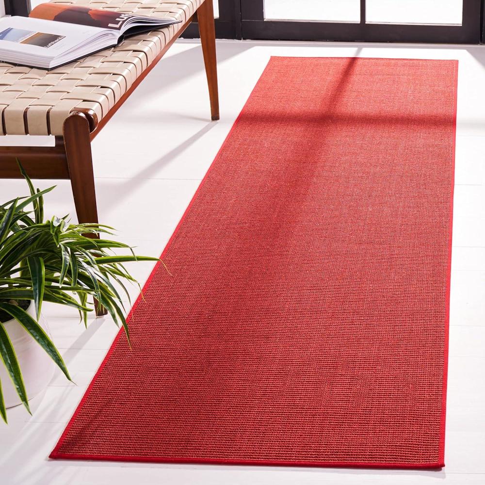 imageMartha Stewart x SAFAVIEH Area Rug Collection 23quot x 8 Runner Red Sisal ampamp Jute Farmhouse Style Ideal for Living Room Bedroom Foyer Hallway MSR9501QRed