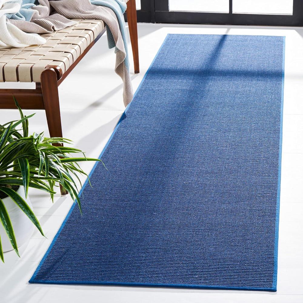 imageMartha Stewart x SAFAVIEH Area Rug Collection 23quot x 8 Runner Red Sisal ampamp Jute Farmhouse Style Ideal for Living Room Bedroom Foyer Hallway MSR9501QBlue