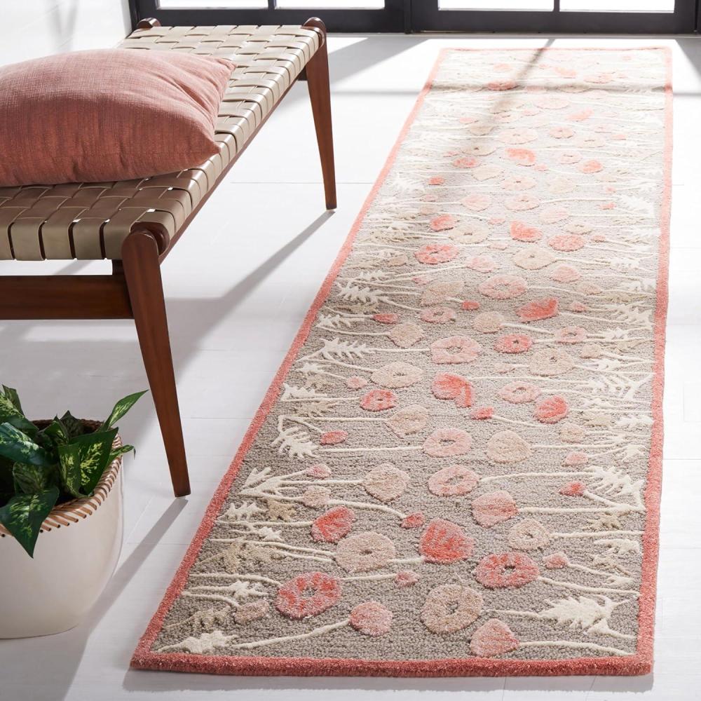 imageMartha Stewart x SAFAVIEH Area Rug Collection  4 x 6 Cayenne Red Handmade Wool ampamp Viscose Ideal for Living Room Foyer Bedroom Accent Space MSR3627BCayenne Red