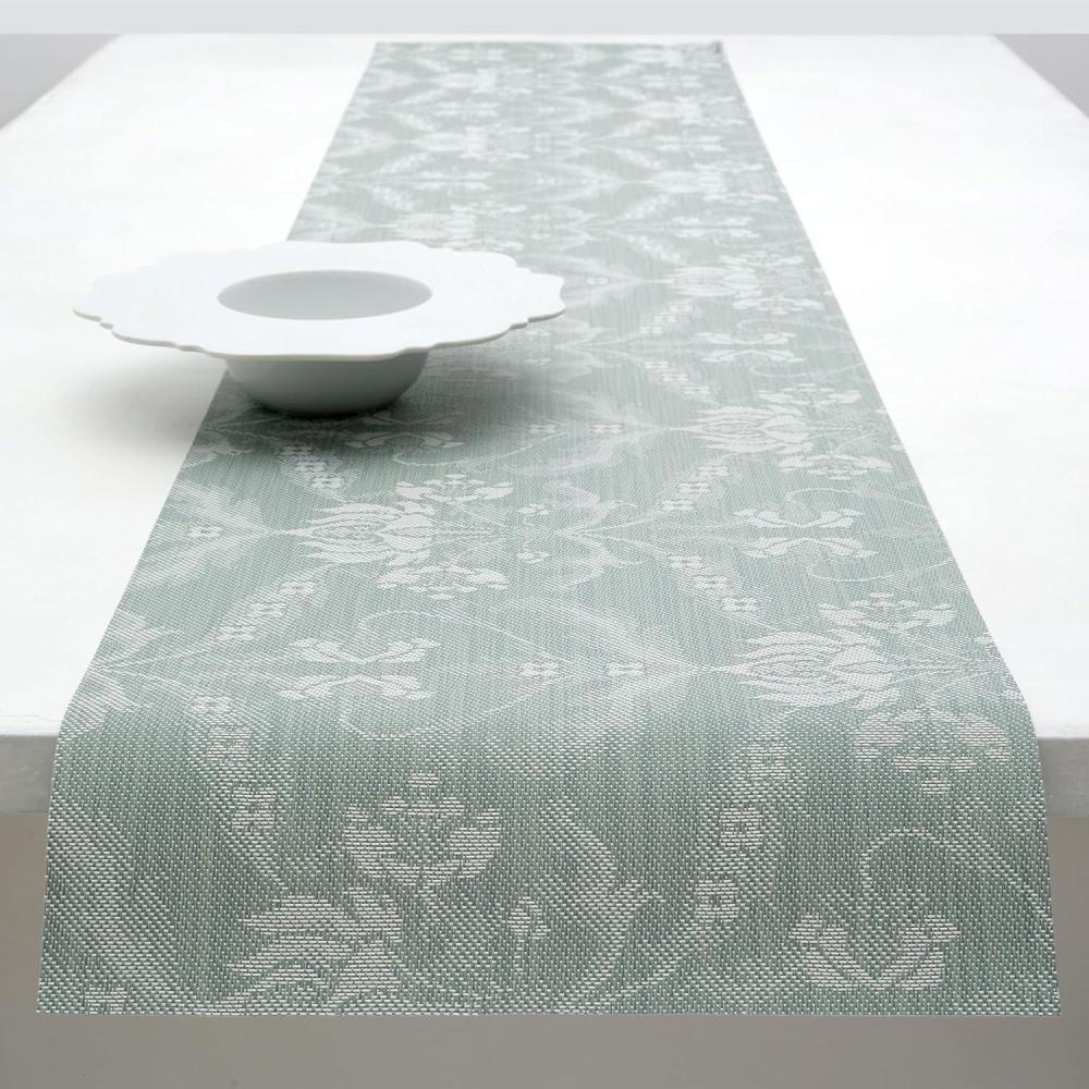 imageMartha by Martha Stewart  Chilewich Damask Table Runner in Abalone  Easy Care Woven Textile  IndoorOutdoor  StainFade Resistant  14quot x 72quotAbalone
