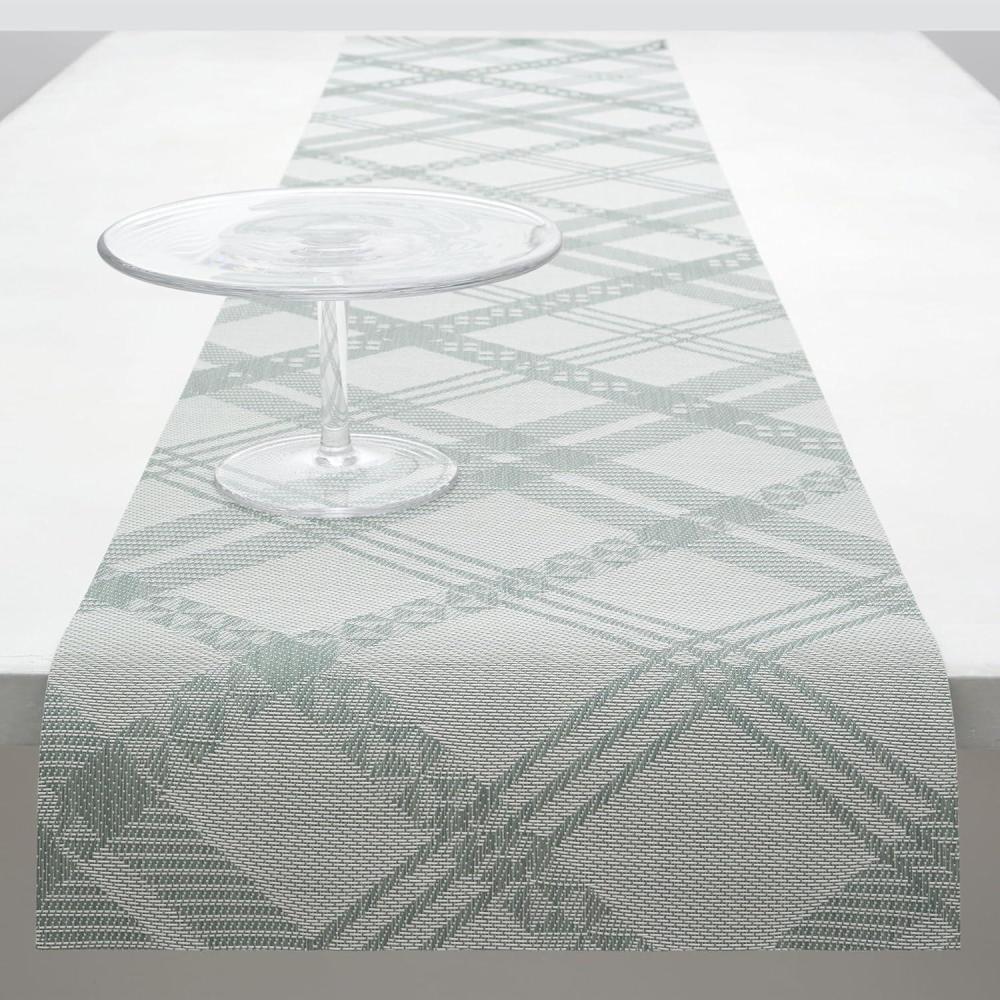 imageMartha by Martha Stewart  Chilewich Ribbons Table Runner in Wheat  Easy Care Woven Textile  IndoorOutdoor  StainFade Resistant  14quot x 72quotAbalone