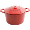 MARTHA STEWART Gatwick 7-Quart Enamel Cast Iron Dutch Oven – Martha Blue – Heavy-Duty Dutch Oven for Slow Cooking, Braising & Baking(Red)
