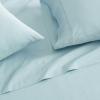 Martha Stewart – Full Size Sheets Set, Crisp & Tailored Cooling Sheets w/a Naturally Smooth Cotton Percale Lightweight Feel – Bed Sheets with Matching Pillowcases & Fitted Sheet (Skylands Solid Blue)(Skylands Solid Blue)