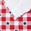 Martha Stewart Americana Star Gihgham Holiday Kitchen Towels 3-Pack Set, 100% Cotton, Absorbent, Patriotic USA America Decor, Red/White/Blue, 16″x28″