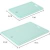Martha Stewart Bpa Free Plastic Cutting Board 2pc Set (16″ x 12″ and 12″ x 8″) – Grey – Dishwasher Safe(Martha Blue)
