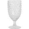 Martha Stewart Chauncey 4-Pack Hobnail Glass Tumblers, 14.3 oz – Handmade Pink Drinking Glasses, Vintage Textured Water Cups for Everyday Use or Entertaining(Clear (Hobnail))