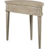 Martha Stewart Crestview Hall Console Table for Entryway with Storage, Solid Rubber Wood Frame, Vintage Demilune Shape, Bronze Knobs, Farmhouse, Accent Living Room Furniture Décor – Reclaimed Greige(Reclaimed Greige)