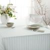 Martha Stewart Daisy Stripe Tablecloth Single Pack, Beige/Brown, 60″x84″(Mint)