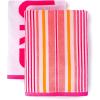 Martha Stewart Egyptian Cotton Bath Towels Set – 6 Piece, 2 Bath Towels – 2 Hand Towels – 2 Washcloths, Absorbent Bathroom Towels, Bathroom Essentials, Butter(X Coral Pink)