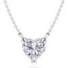 Martha Stewart Heart Shape Lab Grown Diamond Solitaire Necklace in 14 Karat Gold, Lab Grown Diamond Necklace(white-gold)